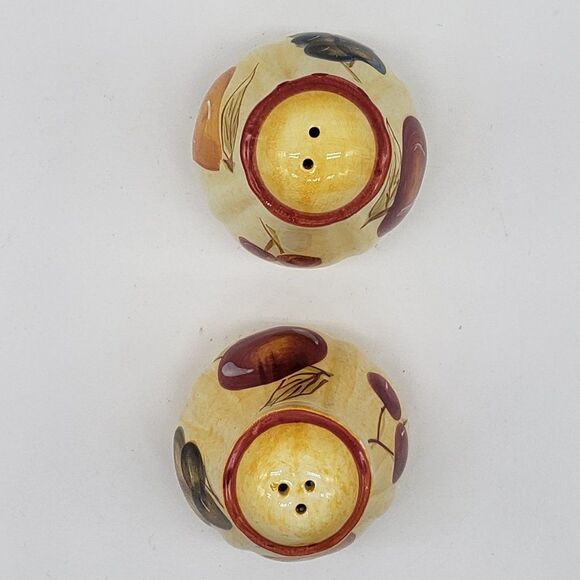 Yellow Red Variety Fruit Vintage Ceramic Salt & Pepper Shaker Set - Picture 5 of 11